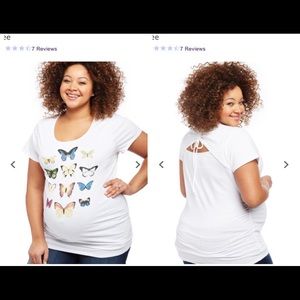 🎉 Host Pick Motherhood Maternity Butterfly Shirt